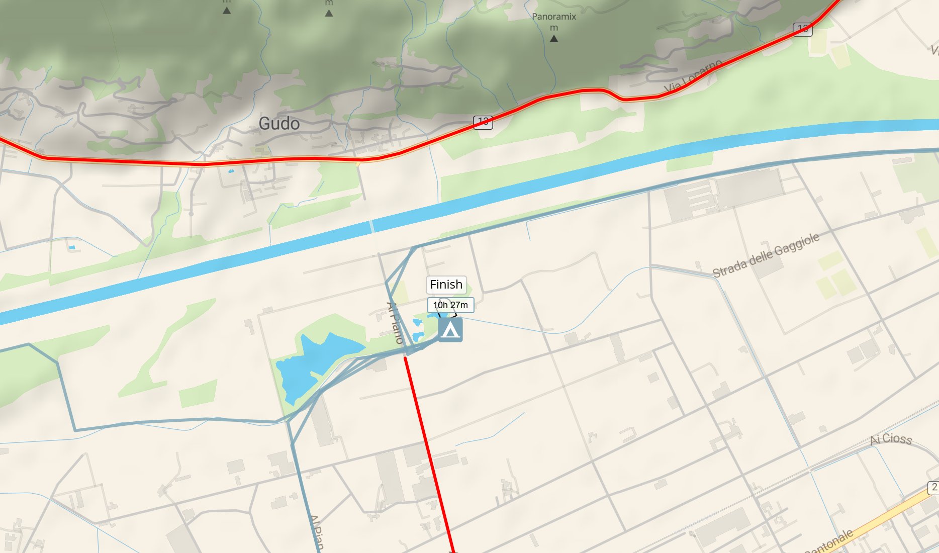 A close-up of the replay map showing Berber Heerschop's trail with a tent marker at an overnight stop near the finish, labelled 10h 27m.